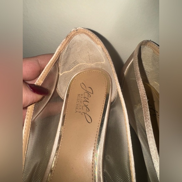 Badgley  Mischka Jewel pointed toe flats size 10 nude/pink color - Picture 6 of 8
